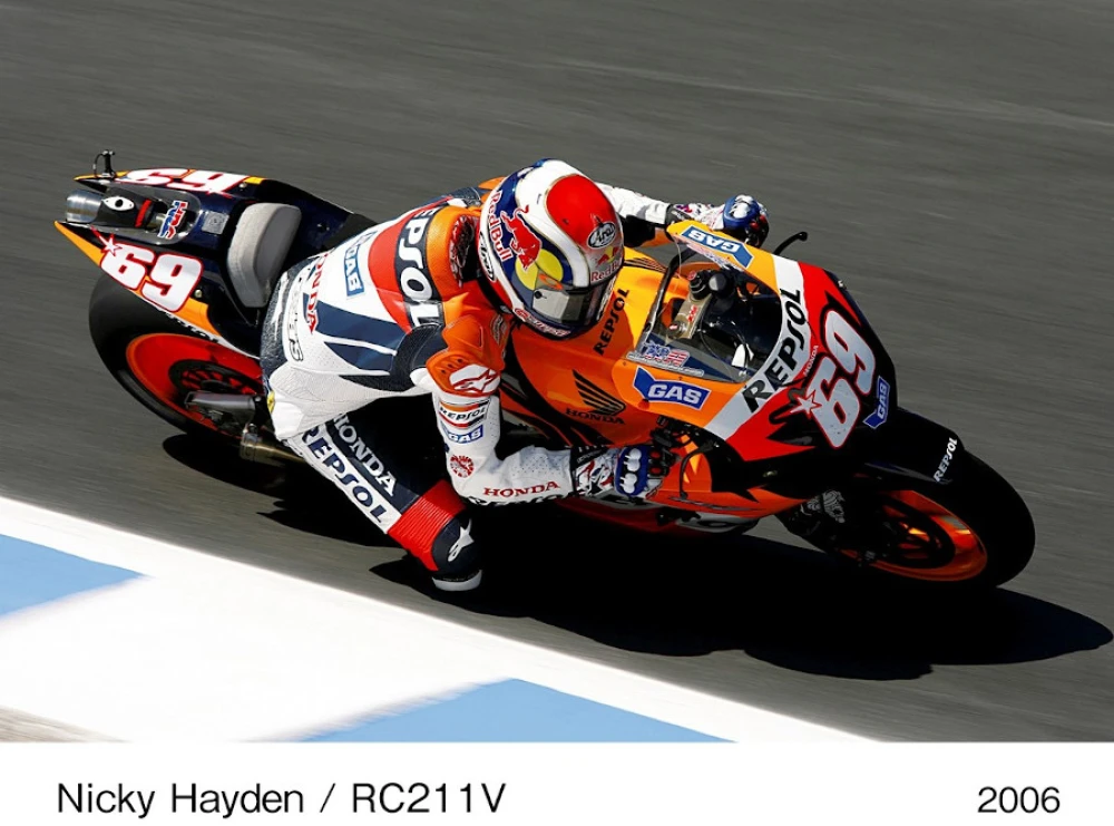 Honda MotoGP machines RC211V, RC212V and RC213V